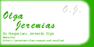 olga jeremias business card