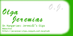 olga jeremias business card